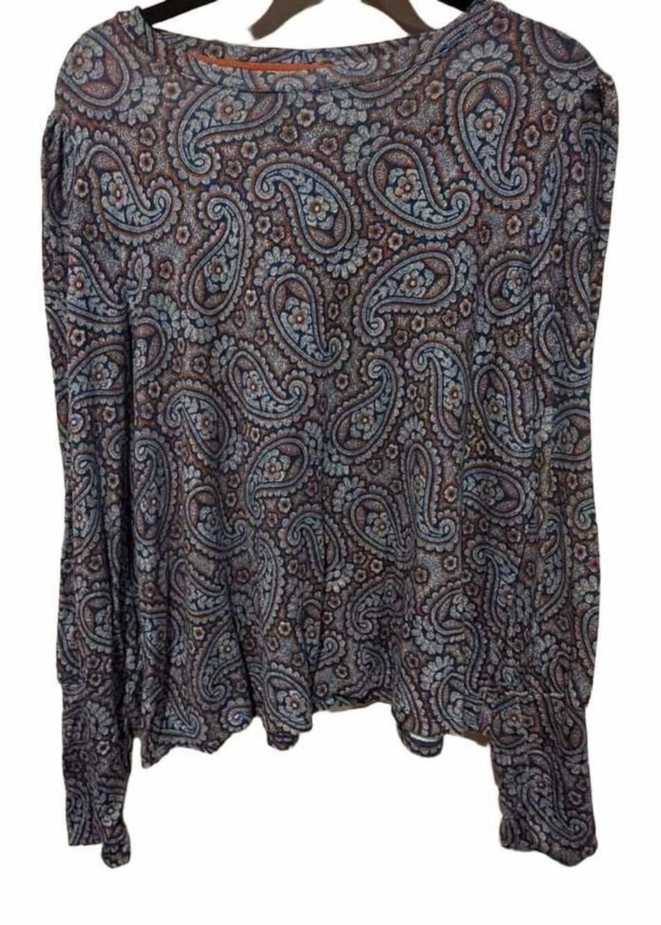 Les Serein Paisley Print Long Sleeve Top